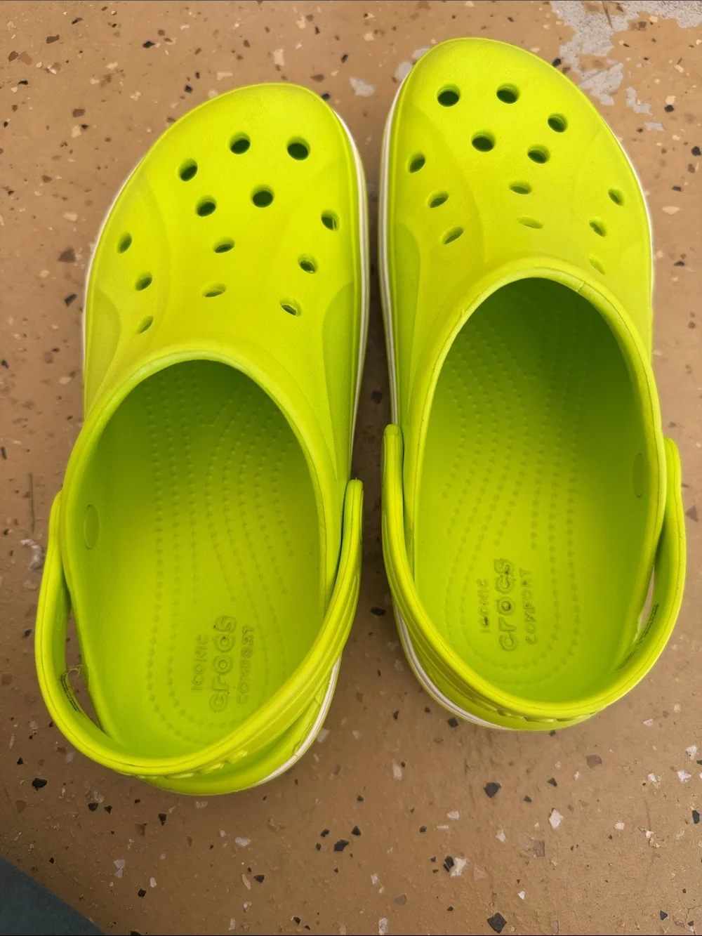 CROCS Kids Neon Lime Green Classic Clogs